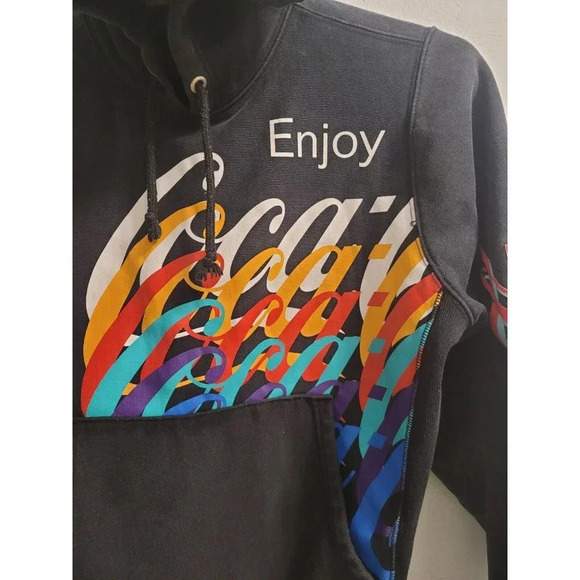 CHAMPION x COCA COLA Mens Small Reverse Weave Big Logo Sweatshirt Hoodie - Picture 6 of 16